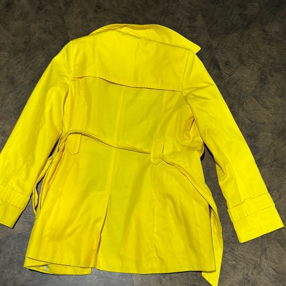 Women’s Calvin Klein yellow coat. Size xs - Picture 5 of 5